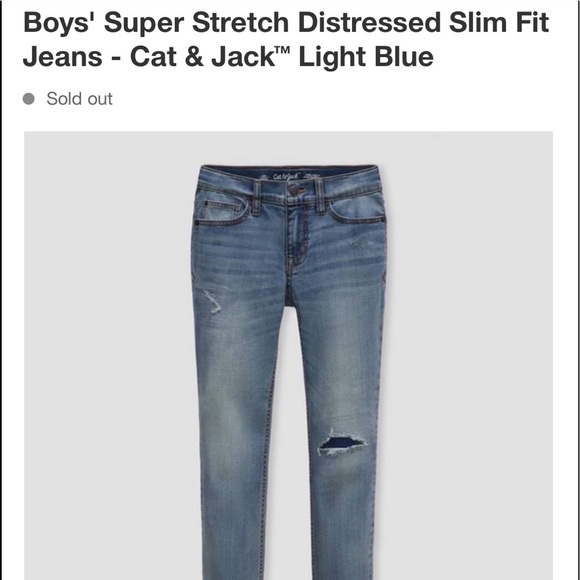 Boys' Super Stretch Distressed Slim Fit Jeans - Picture 4 of 4
